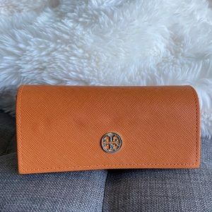 Tory Burch Orange Leather Sunglasses Case